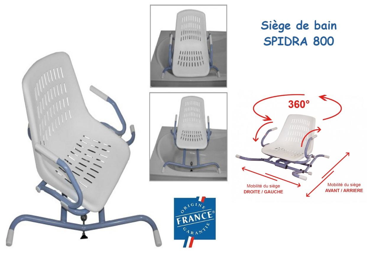 siege de bain spidra 800