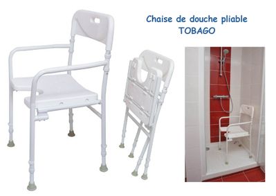 chaise de douche pliable tobago