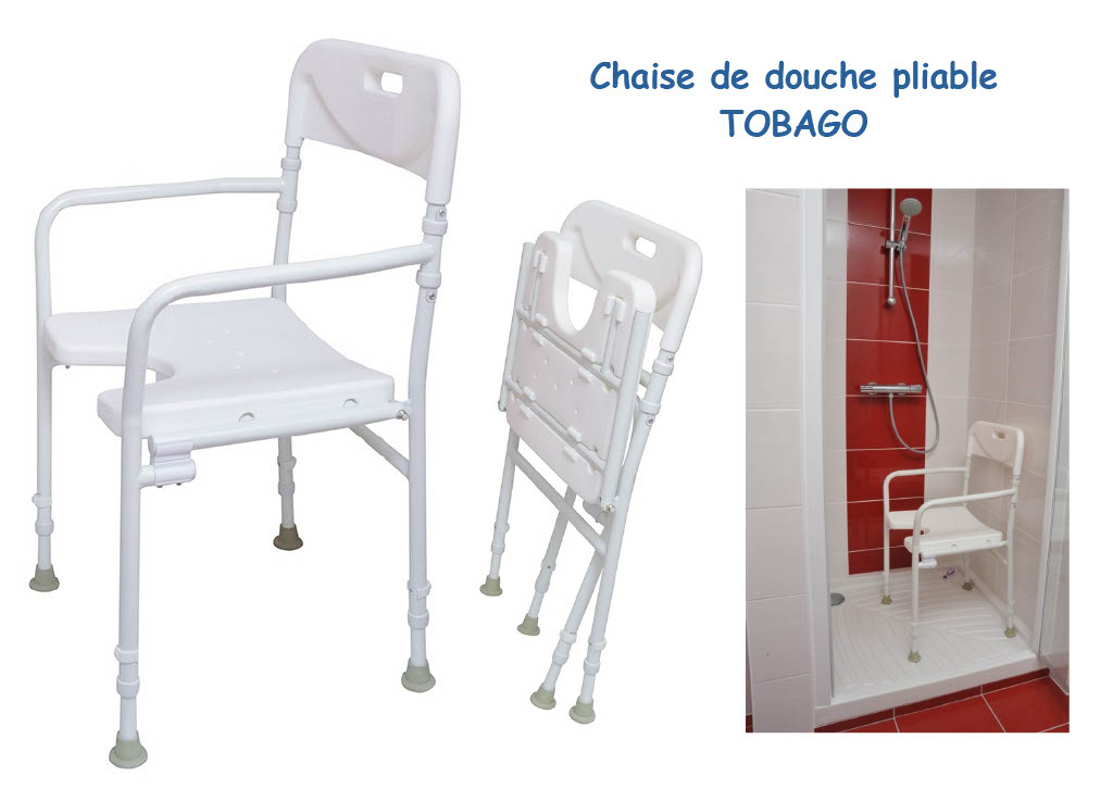 chaise de douche pliable tobago