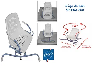 siege de bain spidra 800